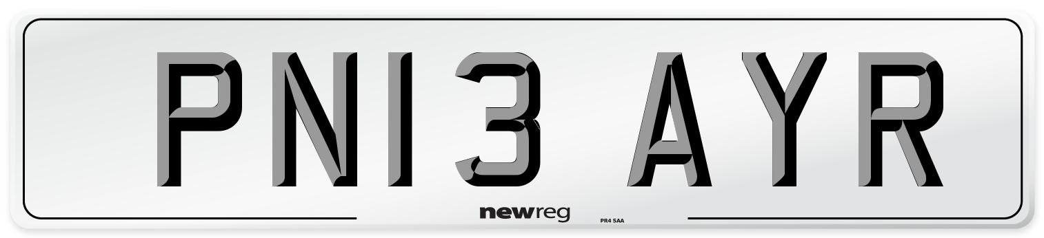 PN13 AYR Number Plate from New Reg